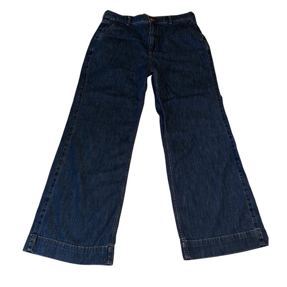 J.Crew Wide-Leg Denim Jeans Size 30 Blue Classic Preppy Pants Casual Dressy Y2K - Picture 1 of 9